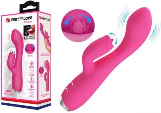 Pretty Love Doreen Pink - Szilikon klitoriszkaros vibrátor, AKKUS vibrátor 19,8 cm Pink