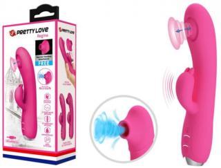 Pretty Love Regina Pink - Szilikon klitoriszkaros vibrátor, AKKUS vibrátor 19,8 cm Pink