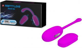 Pretty Love Shock Fun Purple - Szilikon vibrátor, tojás vibrátor, 3 elektromos stimuláló hatással