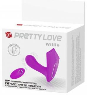 Pretty Love Willie - Távirányítós, szilikon vibrátor