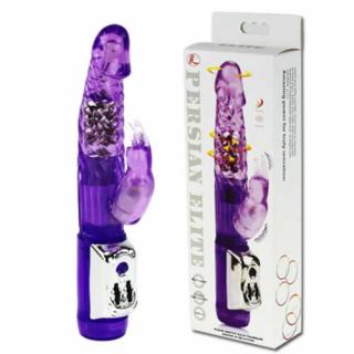 Rabbit Vibrator Purple - Forgófejű vibrátor