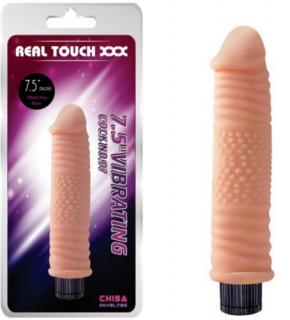 Real Touch XXX 7.5" Vibrating Cock No.07 - 18,5 cm élethű vibrátor - AKCIÓS