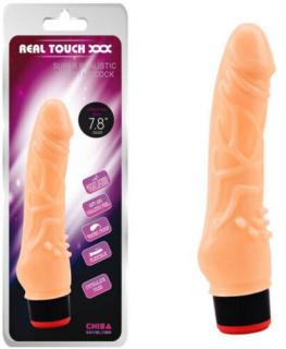 Real Touch XXX 7.8” Vibe Cock - Élethű vibrátor 19,8 cm