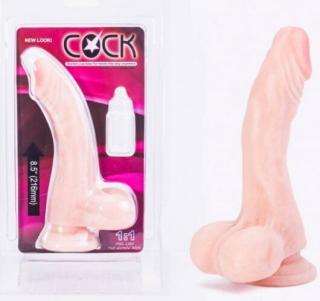 Realistic Cock - Élethű herés dildó 21,6 cm