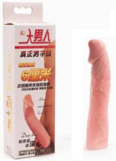 Realistic Penis Sleeve Flesh - Péniszhosszabbító, péniszköpeny AKCIÓ