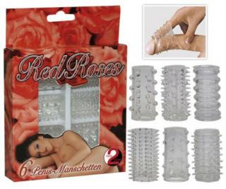 Red Roses Penis Ring Set - Szilikon péniszgyűrű 6 db