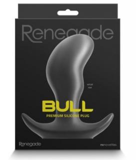 Renegade - Bull - Medium - Black - anál plug, fenékdugó