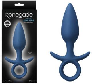 Renegade - King - Medium - Blue - Anál plug, Szilikon Anál tágító, AKKUS, vibrátoros