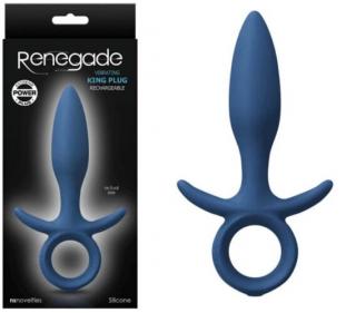 Renegade - King - Small - Blue - Anál plug, Szilikon Anál tágító, AKKUS, vibrátoros