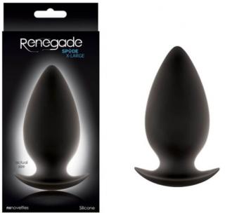 Renegade - Spades - X-Large - Anál plug, Szilikon Anál tágító 11,2 cm FEKETE