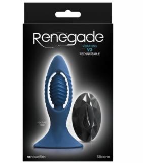 Renegade - V2 - Blue - Záróizom lazító, anál plug, vibrációs