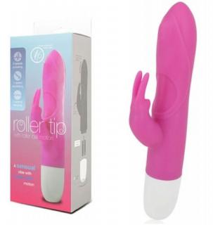 ROLLER TIP - WITH ROLLER BALL - Klitoriszkaros vibrátor, szilikon vibrátor
