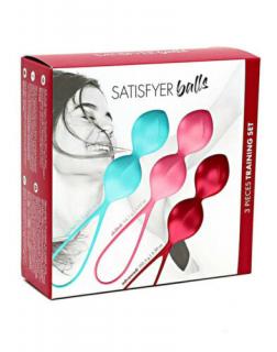 Satisfyer Balls C03 double (set of 3)  - 3 db szilikon gésagolyó