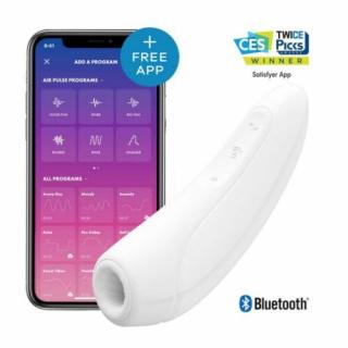 Satisfyer Curvy 1+ (White) - okos vibrátor, telefonos applikációval irányítható vibrátor