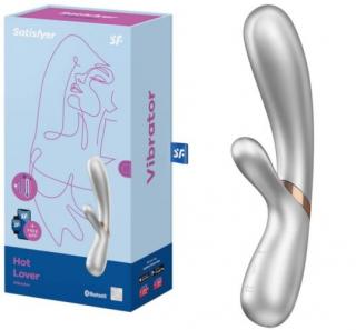 SATISFYER HOT LOVER - OKOS, AKKUS MELEGÍTŐS VIBRÁTOR (EZÜST)