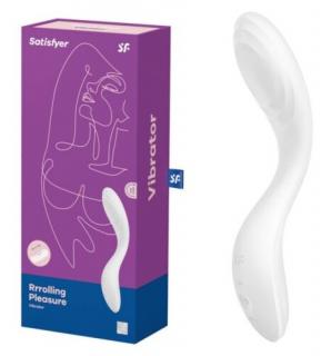 SATISFYER RRROLLING - AKKUS, MOZGÓ GOLYÓS G-PONT VIBRÁTOR (FEHÉR)