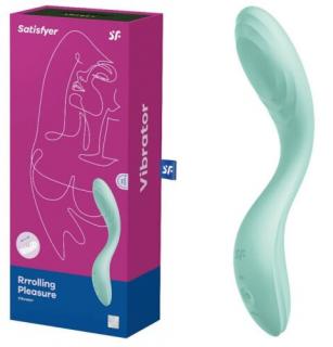 SATISFYER RRROLLING - AKKUS, MOZGÓ GOLYÓS G-PONT VIBRÁTOR (MENTA)