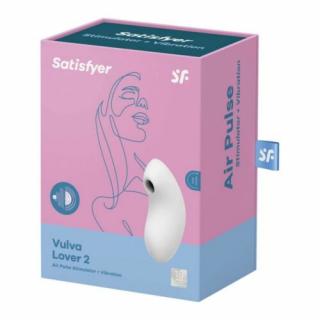 SATISFYER VULVA LOVER 2 - AKKUS CSIKLÓVIBRÁTOR (FEHÉR)