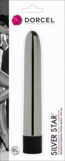 SILVER STAR - Rúd vibrátor, ezüst színű 18 cm