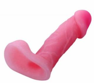 Slick Pleasure Mini Dildo Pink - Bőrtapintású, élethű dildó 12 cm