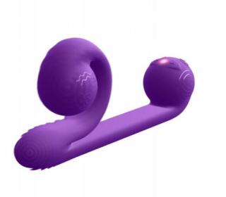 Snail Vibe Duo - akkus, 3in1 stimulációs vibrátor (Lila)