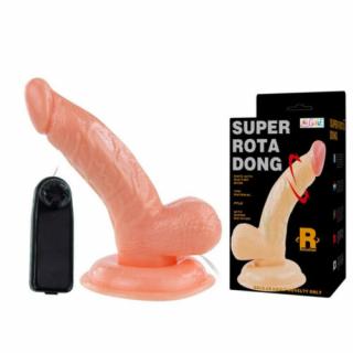 Super Rota Dong Flesh - Forgófejű vibrátor, élethű vibrátor