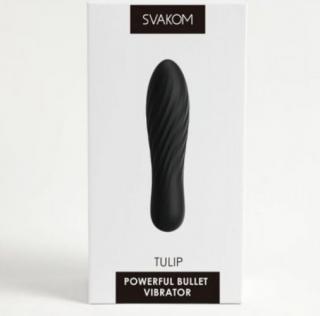 SVAKOM TULIP - AKKUS, MINI RÚDVIBRÁTOR (FEKETE)