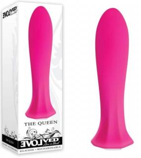 The Queen - Akkus szilikon vibrátor, G-pont vibrátor 11,4 cm, 20 vibrációs sebességgel