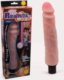 The Realistic Cock Flesh - 26 cm élethű vibrátor, szuperélethű bőrtapintású vibrátor