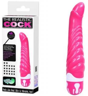 The Realistic Cock Pink - 21,8 cm g-pontos vibrátor, vízálló vibrátor