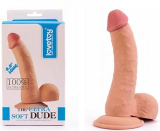 The Ultra Soft Dude 8.8 inch 2 - Extra élethű dildó, tapadókoronggal - 20 cm