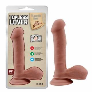 Topless Lover-Flesh - 19,2 cm Élethű  dildó, tapadókorongos dildó