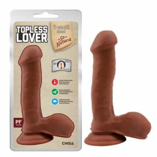 Topless Lover-Latin - 19,2 cm Élethű  dildó, tapadókorongos dildó