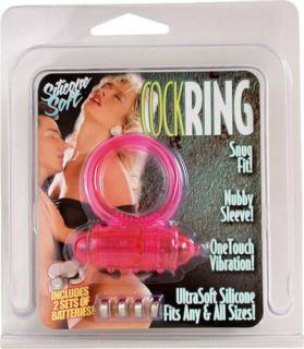 Vibrating Cockring Silicone Pink - Vibrációs péniszgyűrű, erekciógyűrű