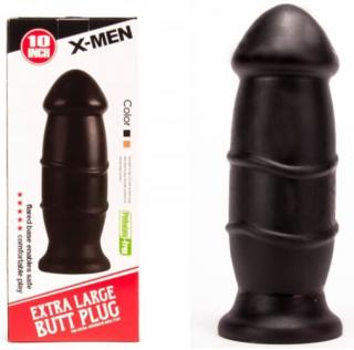 X-MEN 10 inch Butt Plug Black - Anál plug, anál dildó 25,4 cm