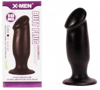 X-MEN 10 inch Butt Plug Black - Óriás Anál plug, Szilikon Anál tágító 25,4 cm