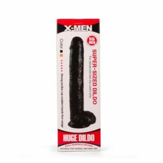 X-MEN 15" Super-Sized Dildo Black - Óriás dildó 38 cm