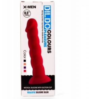 X-MEN 8.5" Dildo Colours Pleasure - Fekete dildó,