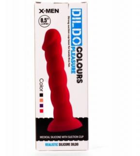 X-MEN 8.5" Dildo Colours Pleasure - testszínű dildó 21,6 cm