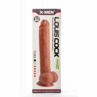 X-Men Louis 12.5" Cock  - Óriáis dildó 31,7 cm (FEKETE)