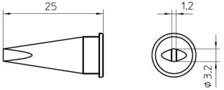 Weller LHT C forrasztócsúcs 3.2mm