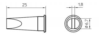 Weller LHT E forrasztócsúcs 6.7mm