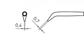 Weller RTW 2 forrasztócsúcs 45 fok 0.7x0.4mm