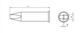 Weller XHT D forrasztócsúcs 5.0x1.2 mm