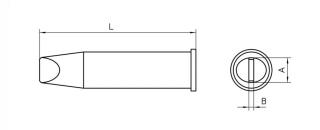 Weller XHT E forrasztócsúcs 7.6x1.5 mm