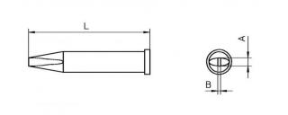 Weller XT B  2.4 x 0.8 mm