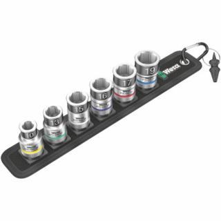 Wera Belt C 1 Zyklop Socket Set HF, gépi dugókulcs készlet 7 db, 1/2"