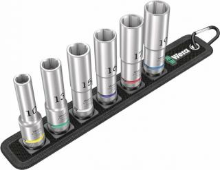 Wera Belt C Deep 1 Socket Set, gépi dugókulcs készlet 6 db, 1/2"