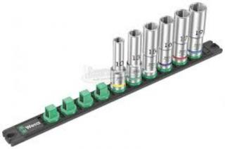 Wera Magnetic Socket Rail C Deep 1 Socket Set, gépi dugókulcs készlet 6 db, 1/2"