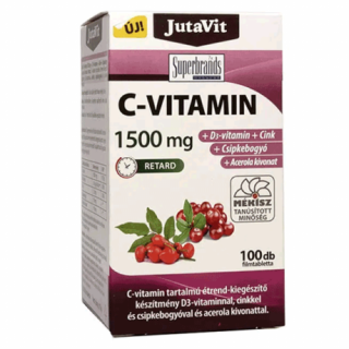 Jutavit C-vitamin 1500mg Csipkeb+Acer+D3+Zn ret.ft (100x)